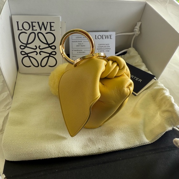 Loewe yellow leather “Animals” rabbit bag charm keychain - Picture 1 of 6